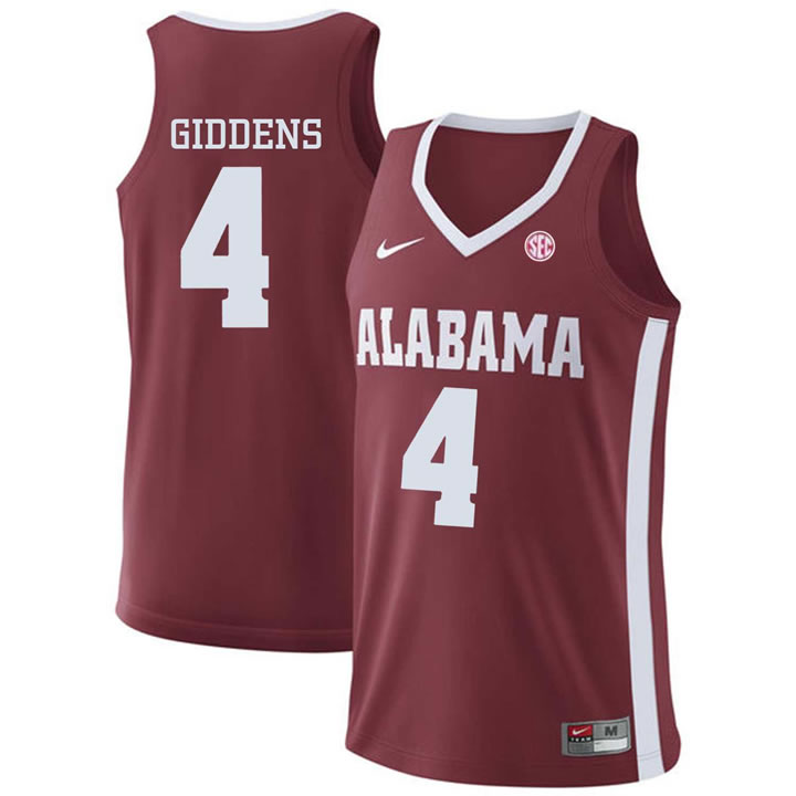 Alabama Crimson Tide 4 Daniel Giddens Red College Basketball Jersey Dzhi,We sell and wholesale Alabama Crimson Tide 4 Daniel Giddens Red College Basketball Jersey Dzhi on line form chian!
