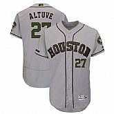 Astros 27 Jose Altuve Gray 2018 Memorial Day Flexbase Jersey,baseball caps,new era cap wholesale,wholesale hats