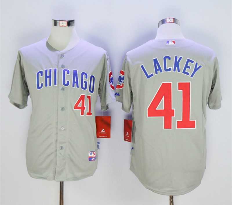 Cubs 41 John Lackey Gray Cool Base Baseball Jerseys,We sell and wholesale Cubs 41 John Lackey Gray Cool Base Baseball Jerseys on line form chian!