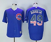 Cubs 49 Jake Arrieta Royal US Flag Cool Base Baseball Jerseys,baseball caps,new era cap wholesale,wholesale hats