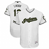 Indians 12 Francisco Lindor White 2018 Memorial Day Flexbase Jersey,baseball caps,new era cap wholesale,wholesale hats