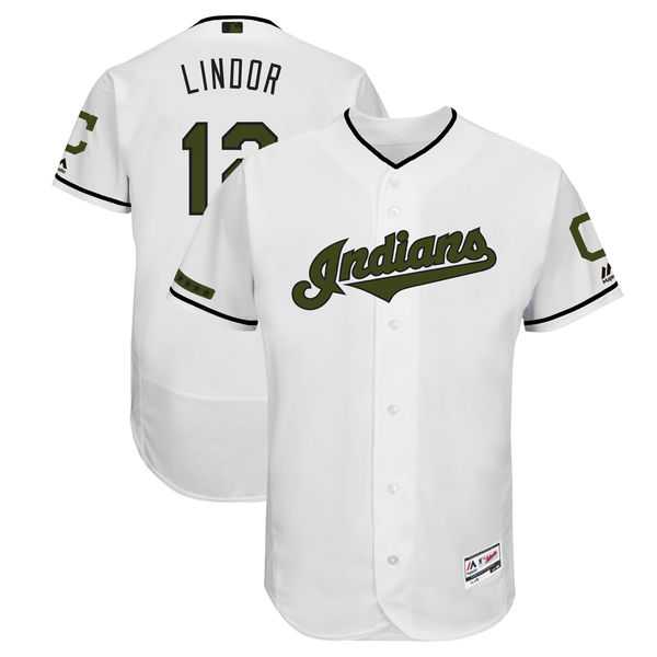 Indians 12 Francisco Lindor White 2018 Memorial Day Flexbase Jersey,We sell and wholesale Indians 12 Francisco Lindor White 2018 Memorial Day Flexbase Jersey on line form chian!