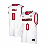 Louisville Cardinals 0 Diamond King White College Basketball Jersey Dzhi,baseball caps,new era cap wholesale,wholesale hats