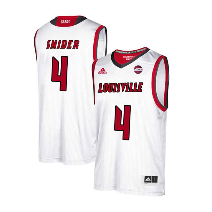 Louisville Cardinals 4 Quentin Snider White College Basketball Jersey Dzhi,We sell and wholesale Louisville Cardinals 4 Quentin Snider White College Basketball Jersey Dzhi on line form chian!