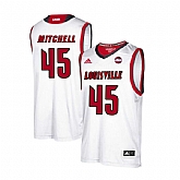 Louisville Cardinals 45 Donovan Mitchell White College Basketball Jersey Dzhi,baseball caps,new era cap wholesale,wholesale hats