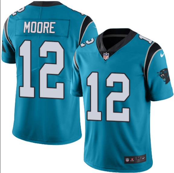 Nike Carolina Panthers #12 DJ Moore Blue NFL Vapor Untouchable Player Limited Jersey,We sell and wholesale Nike Carolina Panthers #12 DJ Moore Blue NFL Vapor Untouchable Player Limited Jersey on line form chian!
