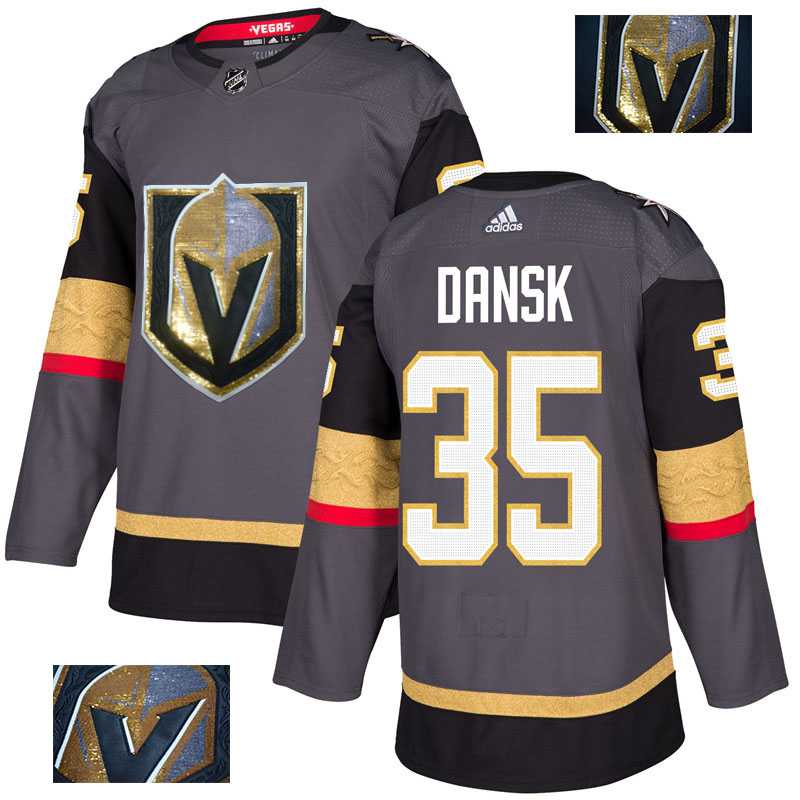 Vegas Golden Knights 35 Oscar Dansk Gray With Special Glittery Logo Adidas Jersey,We sell and wholesale Vegas Golden Knights 35 Oscar Dansk Gray With Special Glittery Logo Adidas Jersey on line form chian!