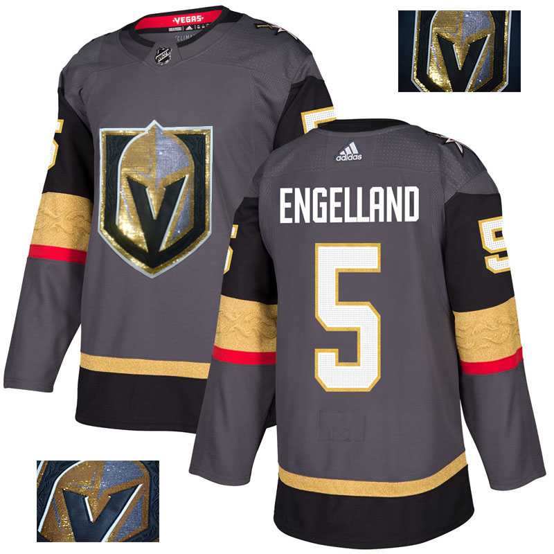 Vegas Golden Knights 5 Deryk Engelland Gray With Special Glittery Logo Adidas Jersey,We sell and wholesale Vegas Golden Knights 5 Deryk Engelland Gray With Special Glittery Logo Adidas Jersey on line form chian!
