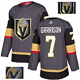 Vegas Golden Knights 7 Jason Garrison Gray With Special Glittery Logo Adidas Jersey