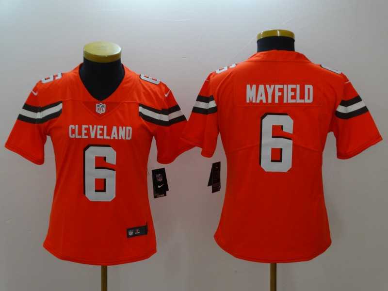 Women Nike Browns 6 Baker Mayfield Orange Vapor Untouchable Limited Jersey,We sell and wholesale Women Nike Browns 6 Baker Mayfield Orange Vapor Untouchable Limited Jersey on line form chian!