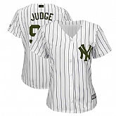 Women Yankees 99 Aaron Judge White 2018 Memorial Day Cool Base Jersey,baseball caps,new era cap wholesale,wholesale hats