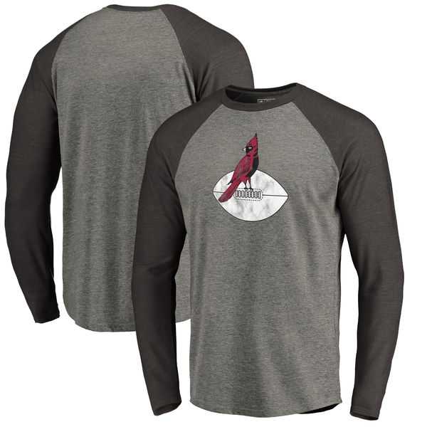 Arizona Cardinals NFL Pro Line by Fanatics Branded Throwback Logo Big & Tall Long Sleeve Tri-Blend Raglan T-Shirt - Gray Black,We sell and wholesale Arizona Cardinals NFL Pro Line by Fanatics Branded Throwback Logo Big & Tall Long Sleeve Tri-Blend Raglan T-Shirt - Gray Black on line form chian!