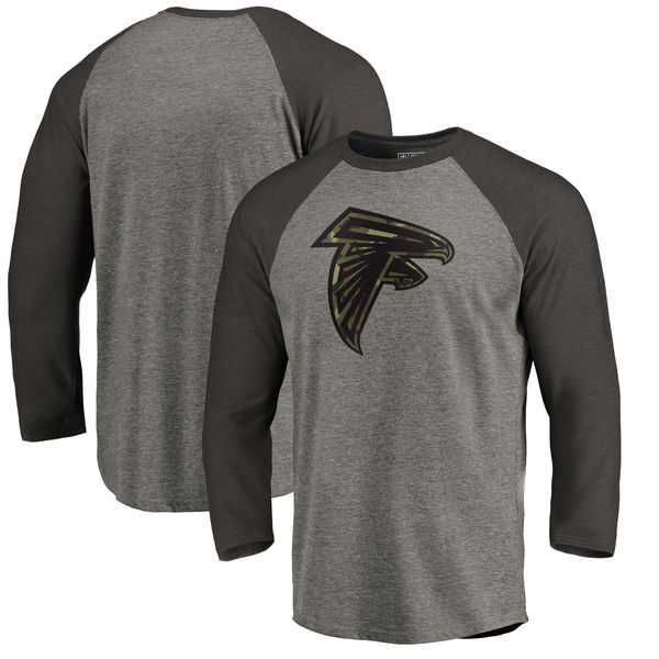 Atlanta Falcons NFL Pro Line by Fanatics Branded Black Gray Tri Blend 34 Sleeve T Shirt,We sell and wholesale Atlanta Falcons NFL Pro Line by Fanatics Branded Black Gray Tri Blend 34 Sleeve T Shirt on line form chian!