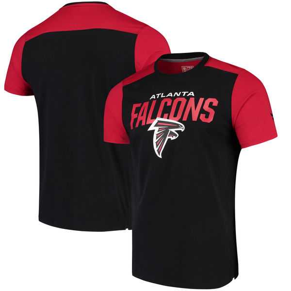Atlanta Falcons NFL Pro Line by Fanatics Branded Iconic Color Blocked T-Shirt Black Red,We sell and wholesale Atlanta Falcons NFL Pro Line by Fanatics Branded Iconic Color Blocked T-Shirt Black Red on line form chian!