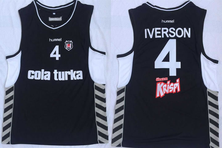 Besiktas 4 Allen Iverson Black Basketball Stitched NBA Jersey,We sell and wholesale Besiktas 4 Allen Iverson Black Basketball Stitched NBA Jersey on line form chian!