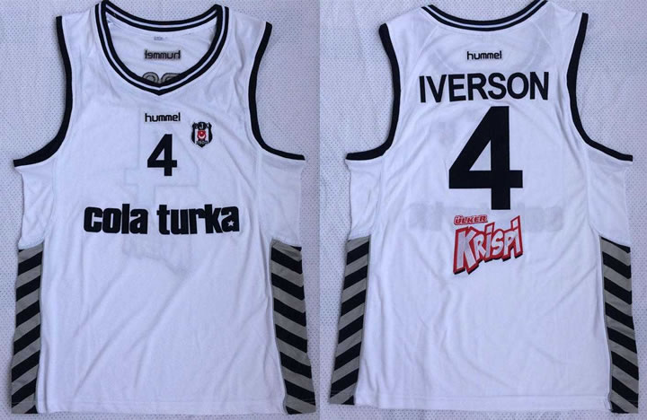 Besiktas 4 Allen Iverson White Basketball Stitched NBA Jersey,We sell and wholesale Besiktas 4 Allen Iverson White Basketball Stitched NBA Jersey on line form chian!