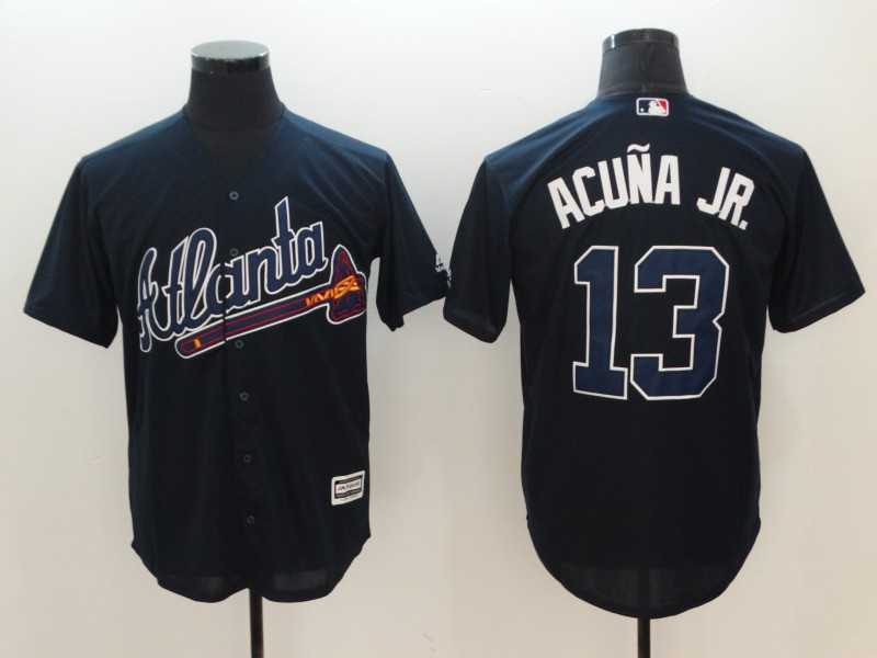 Braves 13 Ronald Acuna Jr. Navy Cool Base Baseball Jerseys,We sell and wholesale Braves 13 Ronald Acuna Jr. Navy Cool Base Baseball Jerseys on line form chian!