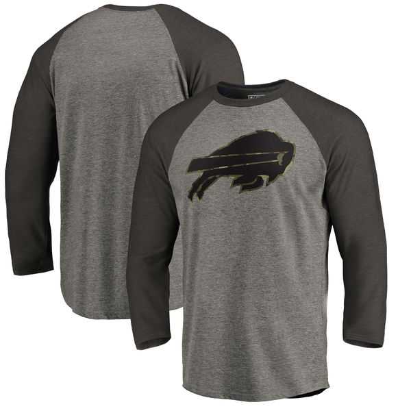 Buffalo Bills NFL Pro Line by Fanatics Branded Black Gray Tri Blend 34 Sleeve T Shirt,We sell and wholesale Buffalo Bills NFL Pro Line by Fanatics Branded Black Gray Tri Blend 34 Sleeve T Shirt on line form chian!