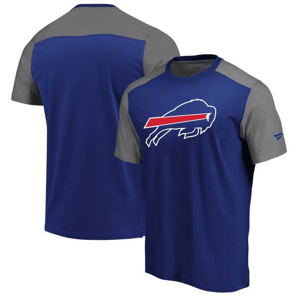 Buffalo Bills NFL Pro Line by Fanatics Branded Iconic Color Block T-Shirt Royal Heathered Gray,We sell and wholesale Buffalo Bills NFL Pro Line by Fanatics Branded Iconic Color Block T-Shirt Royal Heathered Gray on line form chian!