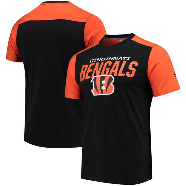 Cincinnati Bengals NFL Pro Line by Fanatics Branded Iconic Color Blocked T-Shirt Black Orange,We sell and wholesale Cincinnati Bengals NFL Pro Line by Fanatics Branded Iconic Color Blocked T-Shirt Black Orange on line form chian!