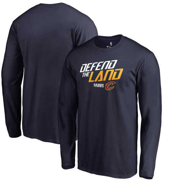 Cleveland Cavaliers Fanatics Branded 2018 NBA Playoffs Slogan Long Sleeve T-Shirt Navy,We sell and wholesale Cleveland Cavaliers Fanatics Branded 2018 NBA Playoffs Slogan Long Sleeve T-Shirt Navy on line form chian!