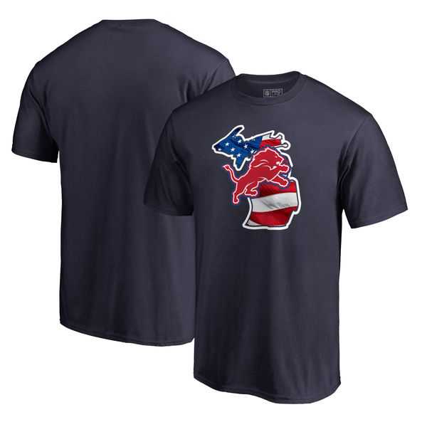 Detroit Lions Navy NFL Pro Line by Fanatics Branded Banner State T Shirt,We sell and wholesale Detroit Lions Navy NFL Pro Line by Fanatics Branded Banner State T Shirt on line form chian!