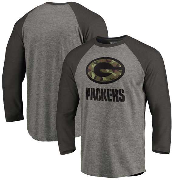 Green Bay Packers NFL Pro Line by Fanatics Branded Black Gray Tri Blend 34 Sleeve T-Shirt,We sell and wholesale Green Bay Packers NFL Pro Line by Fanatics Branded Black Gray Tri Blend 34 Sleeve T-Shirt on line form chian!