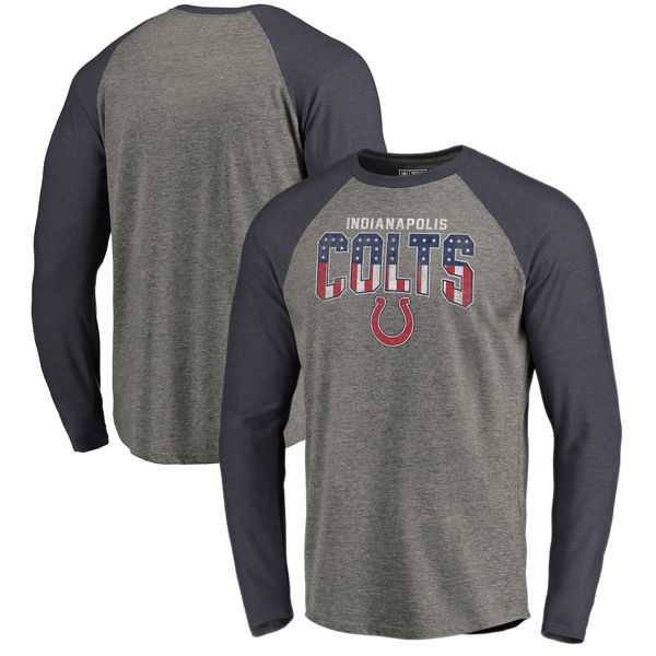 Indianapolis Colts NFL Pro Line by Fanatics Branded Freedom Long Sleeve Tri-Blend Raglan T-Shirt - Heathered Gray,We sell and wholesale Indianapolis Colts NFL Pro Line by Fanatics Branded Freedom Long Sleeve Tri-Blend Raglan T-Shirt - Heathered Gray on line form chian!