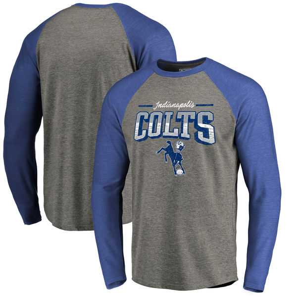 Indianapolis Colts NFL Pro Line by Fanatics Branded Throwback Collection Season Ticket Long Sleeve Tri-Blend Raglan T-Shirt - Heathered Gray Royal,We sell and wholesale Indianapolis Colts NFL Pro Line by Fanatics Branded Throwback Collection Season Ticket Long Sleeve Tri-Blend Raglan T-Shirt - Heathered Gray Royal on line form chian!