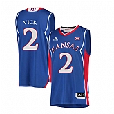 Kansas Jayhawks 2 Lagerald Vick Blue Throwback College Basketball Jersey Dzhi,baseball caps,new era cap wholesale,wholesale hats