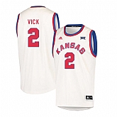 Kansas Jayhawks 2 Lagerald Vick Cream Throwback College Basketball Jersey Dzhi,baseball caps,new era cap wholesale,wholesale hats