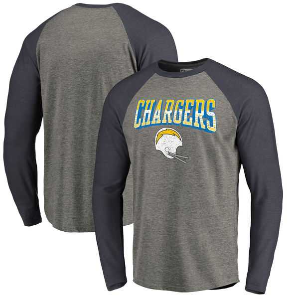 Los Angeles Chargers NFL Pro Line by Fanatics Branded Throwback Collection Season Ticket Long Sleeve Tri-Blend Raglan T-Shirt - Heathered Gray Navy,We sell and wholesale Los Angeles Chargers NFL Pro Line by Fanatics Branded Throwback Collection Season Ticket Long Sleeve Tri-Blend Raglan T-Shirt - Heathered Gray Navy on line form chian!