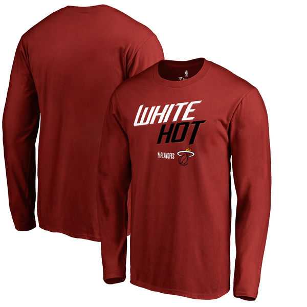 Miami Heat Fanatics Branded 2018 NBA Playoffs Slogan Long Sleeve T-Shirt Cardinal,We sell and wholesale Miami Heat Fanatics Branded 2018 NBA Playoffs Slogan Long Sleeve T-Shirt Cardinal on line form chian!