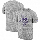 Minnesota Vikings Heathered Black Sideline Legend Velocity Travel Performance Nike T-Shirt,baseball caps,new era cap wholesale,wholesale hats