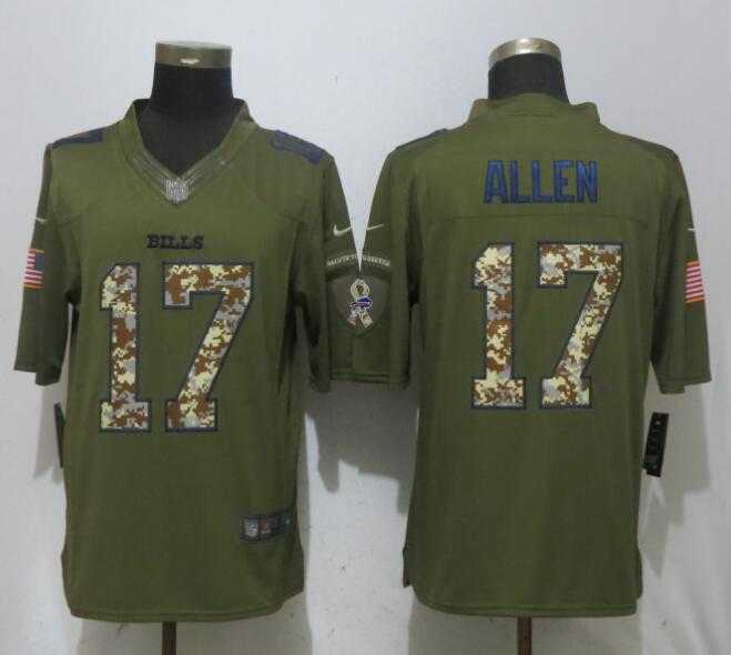 Nike Bills 17 Josh Allen Army Green Salute To Service Limited Jersey,We sell and wholesale Nike Bills 17 Josh Allen Army Green Salute To Service Limited Jersey on line form chian!