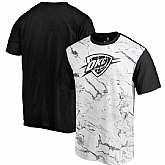 Oklahoma City Thunder Marble Sublimated T Shirt White Black,baseball caps,new era cap wholesale,wholesale hats
