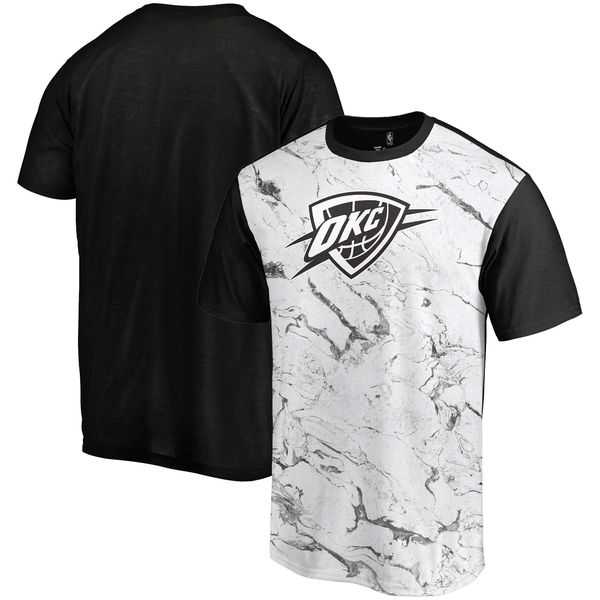 Oklahoma City Thunder Marble Sublimated T Shirt White Black,We sell and wholesale Oklahoma City Thunder Marble Sublimated T Shirt White Black on line form chian!