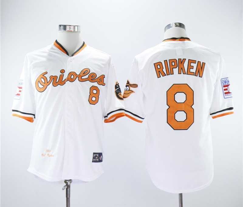 Orioles 8 Cal Ripken Jr White 1989 Throwback Baseball Jerseys,We sell and wholesale Orioles 8 Cal Ripken Jr White 1989 Throwback Baseball Jerseys on line form chian!