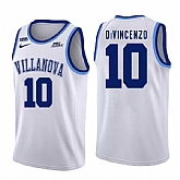 Villanova Wildcats 10 Donte DiVincenzo White College Basketball Jersey Dzhi,baseball caps,new era cap wholesale,wholesale hats