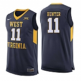 West Virginia Mountaineers 11 D'Angelo Hunter Navy College Basketball Jersey Dzhi,baseball caps,new era cap wholesale,wholesale hats