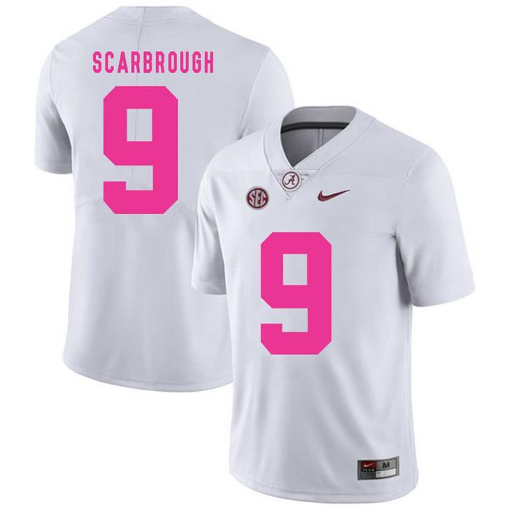 Alabama Crimson Tide 9 Bo Scarbrough White 2018 Breast Cancer Awareness College Football Jersey DingZhi,We sell and wholesale Alabama Crimson Tide 9 Bo Scarbrough White 2018 Breast Cancer Awareness College Football Jersey DingZhi on line form chian!