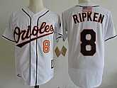 Baltimore Orioles #8 Cal Ripken White Mitchell And Ness Throwback Stitched Jersey Dzhi,baseball caps,new era cap wholesale,wholesale hats