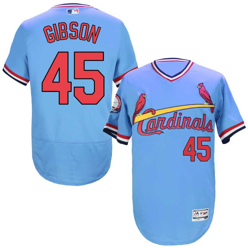Cardinals 45 Bob Gibson Light Blue Cooperstown Flexbase Jersey Dzhi,We sell and wholesale Cardinals 45 Bob Gibson Light Blue Cooperstown Flexbase Jersey Dzhi on line form chian!