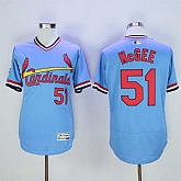 Cardinals 51 Willie McGee Light Blue Cooperstown Flexbase Baseball Jerseys,baseball caps,new era cap wholesale,wholesale hats