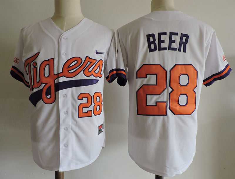 Clemson Tigers #28 Seth Beer White College Stitched MLB Jerseys Dzhi,We sell and wholesale Clemson Tigers #28 Seth Beer White College Stitched MLB Jerseys Dzhi on line form chian!