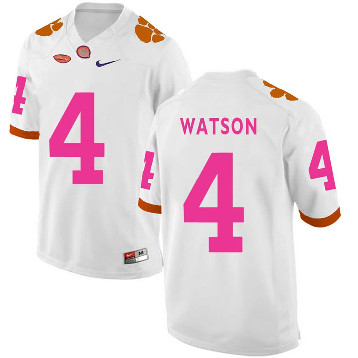 Clemson Tigers 4 Deshaun Watson White 2018 Breast Cancer Awareness College Football Jersey DingZhi,We sell and wholesale Clemson Tigers 4 Deshaun Watson White 2018 Breast Cancer Awareness College Football Jersey DingZhi on line form chian!