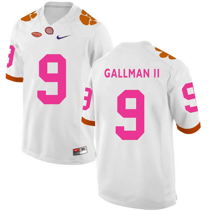 Clemson Tigers 9 Wayne Gallman II White 2018 Breast Cancer Awareness College Football Jersey DingZhi,We sell and wholesale Clemson Tigers 9 Wayne Gallman II White 2018 Breast Cancer Awareness College Football Jersey DingZhi on line form chian!