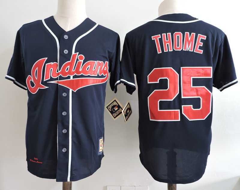 Cleveland Indians #25 JIM THOME Mitchell And Ness Navy Blue Throwback Jersey Dzhi,We sell and wholesale Cleveland Indians #25 JIM THOME Mitchell And Ness Navy Blue Throwback Jersey Dzhi on line form chian!