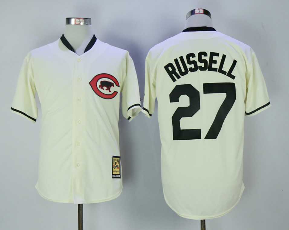 Cubs 27 Addison Russell Cream Throwback Baseball Jerseys,We sell and wholesale Cubs 27 Addison Russell Cream Throwback Baseball Jerseys on line form chian!