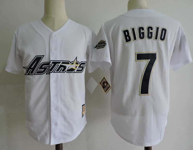 Houston Astros #7 Craig Biggio White Mitchell And Ness Throwback Stitched MLB Jerseys Dzhi,We sell and wholesale Houston Astros #7 Craig Biggio White Mitchell And Ness Throwback Stitched MLB Jerseys Dzhi on line form chian!